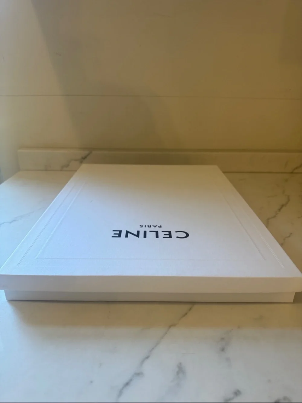 Celine White Box with Black Logo 16x12x1.5